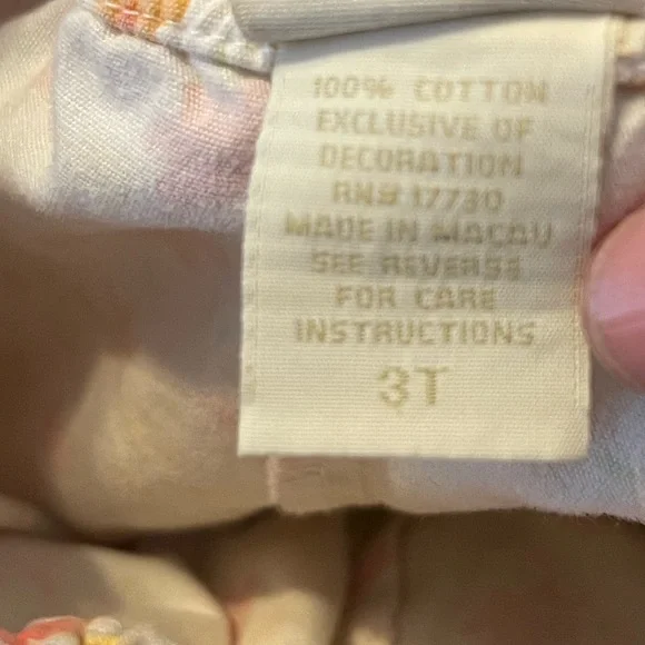 Classic‎ Pooh 3T cream/yellow floral elastic waist 100% cotton A line skirt - Picture 4 of 5